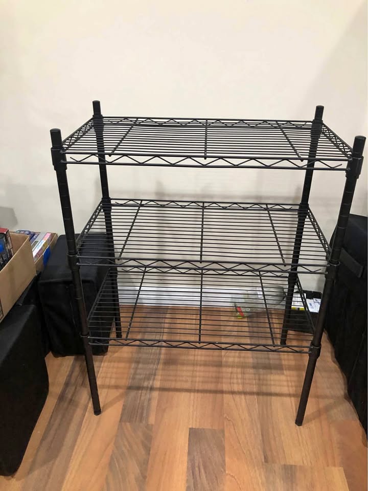 3-tier metal shelf unit