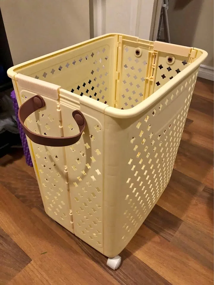 Collapsible Laundry Basket or Hamper with Wheels