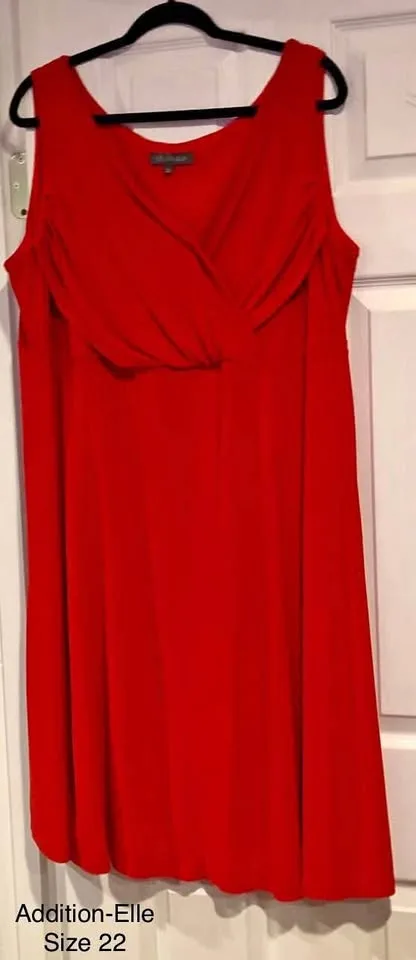 Beautiful Red Dress! Addition-Elle, Size 22 thumbnail