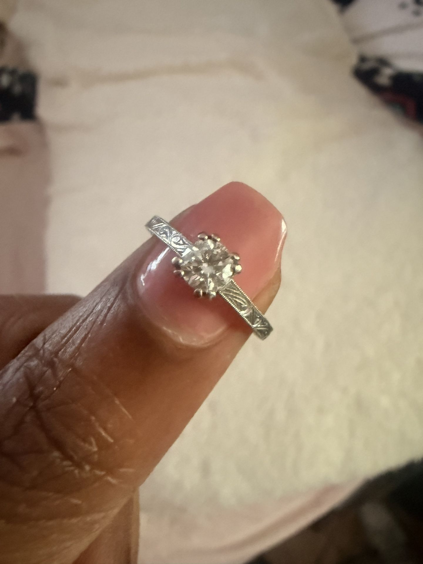 14k White Gold Noam Carver Natural Diamond Engagement Ring With - photo 2