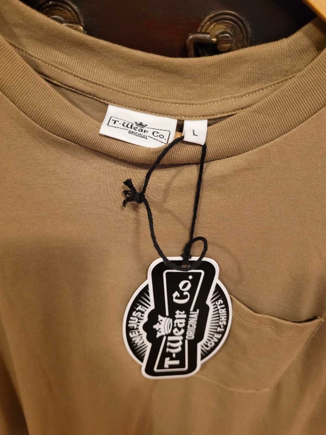 Brand New T-Wear Co Men's Large Tan T-Shirt With Tags - photo 4