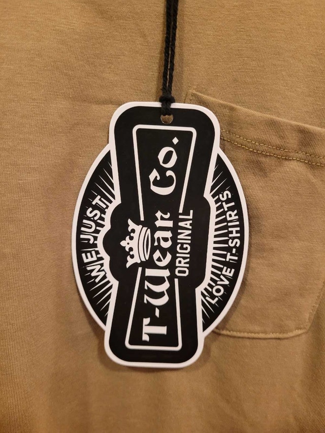 Brand New T-Wear Co Men's Large Tan T-Shirt With Tags - photo 5