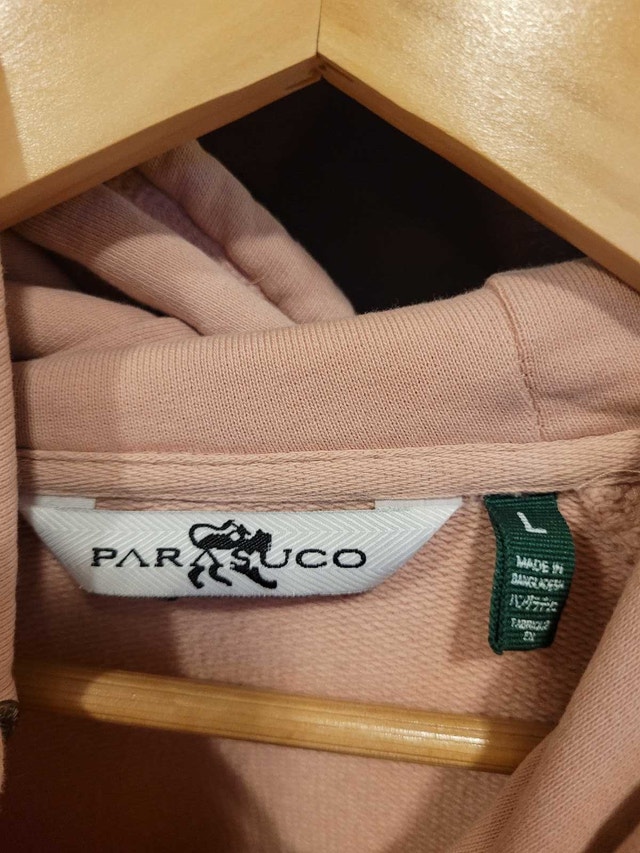Brand New Parasuco Men's Cream Pink Hoodie Size Large - photo 3