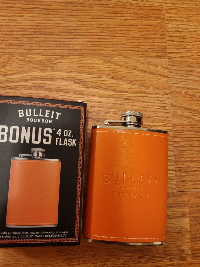 Bulleit Bourbon Orange 4oz Flask