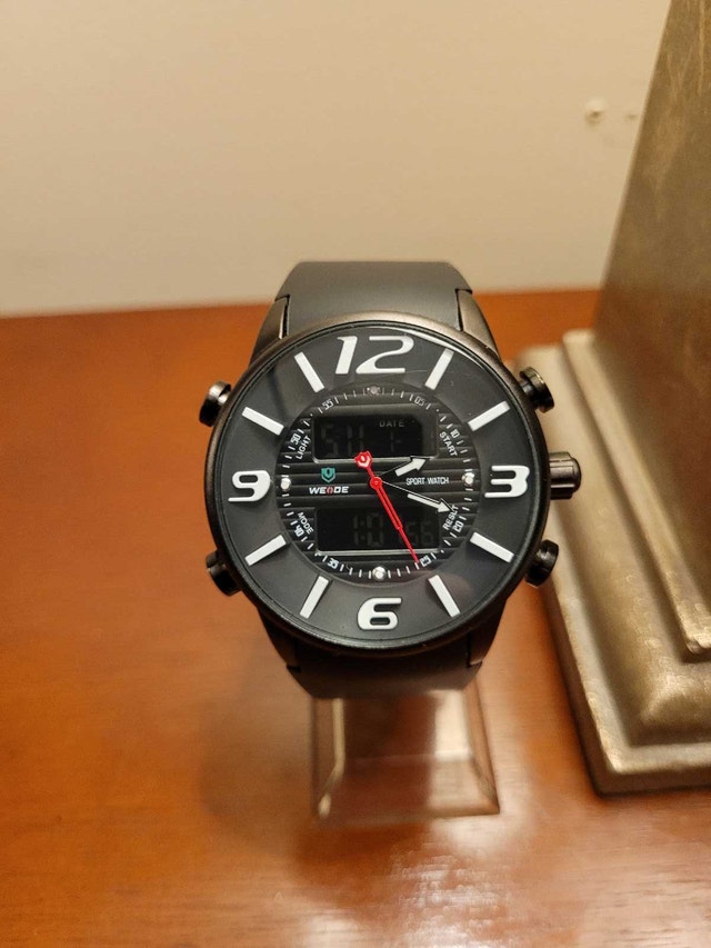 White Weide Sport Digital Dual Time Men's Watch - photo 2