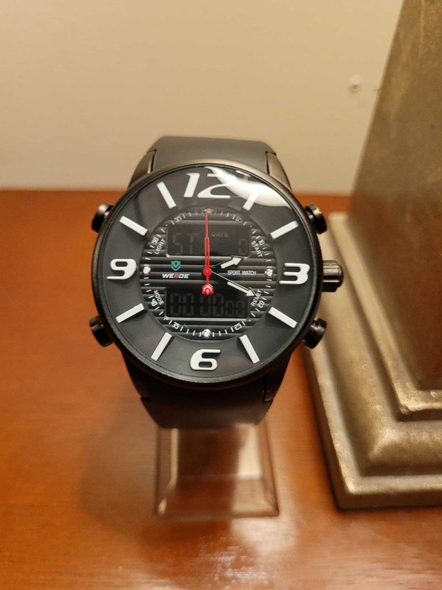 White Weide Sport Digital Dual Time Men's Watch - photo 4