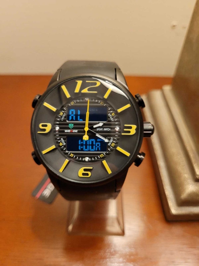 Yellow Weide Sport Digital Dual Time Men's Watch - photo 5