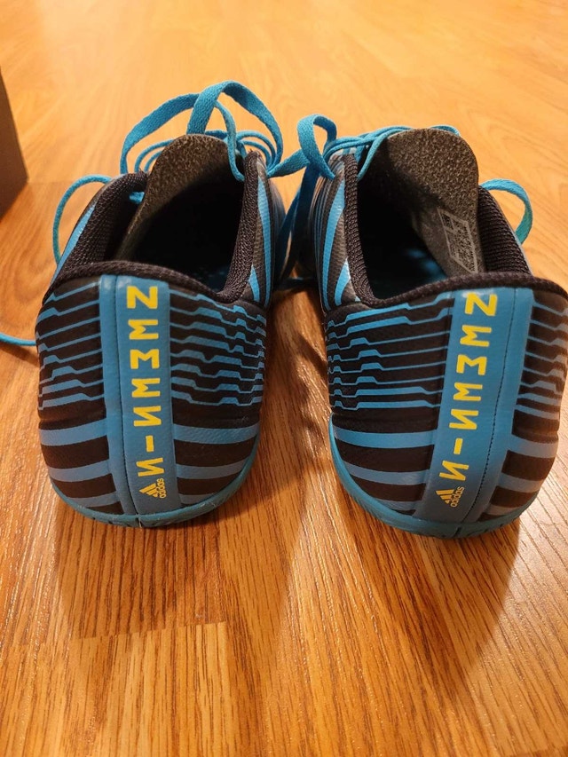 Men's US 10 Adidas Nemeziz 17.4 Blue Indoor Soccer Shoes - photo 3