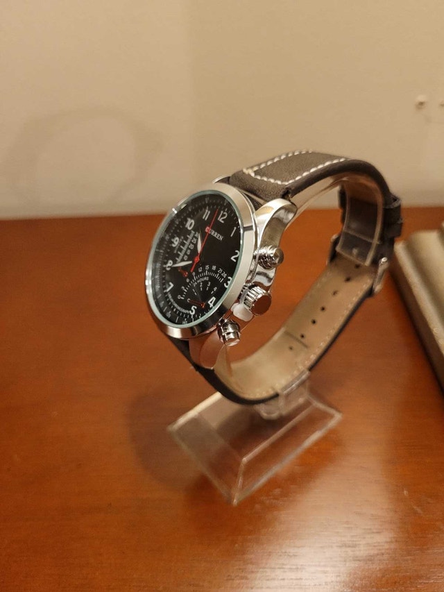 Brand New Curren Black and Silver Chronograph Men's Watch - photo 2