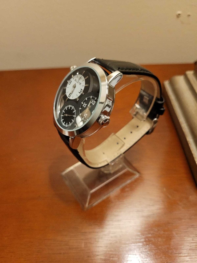 Brand New Skone Silver and Black Multi-Dial Men's Watch - photo 2
