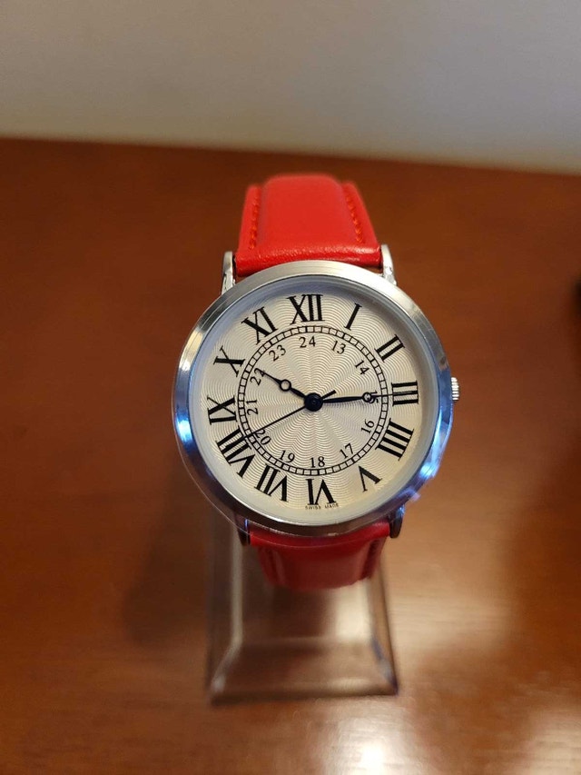 Brand New Red Women's Roman Dial Fashion Swiss Made Watch