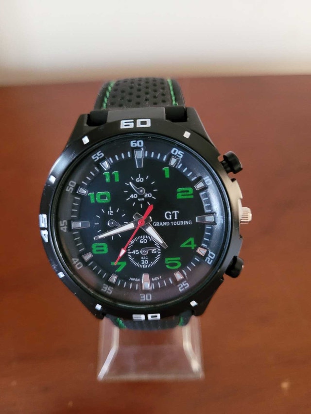 Brand New Black and Green GT Grand Touring Men's Watch