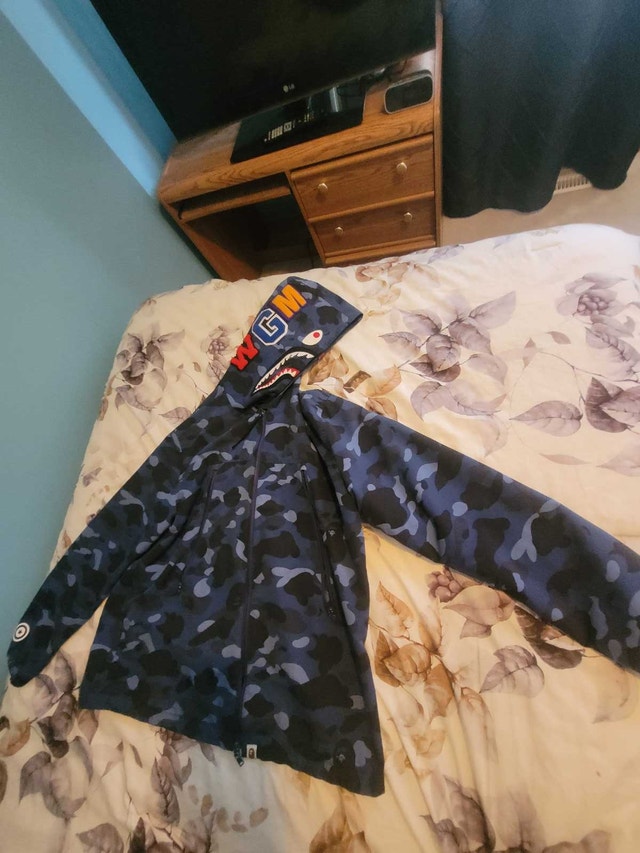 Bathing Ape BAPE Navy Blue Camo Jacket