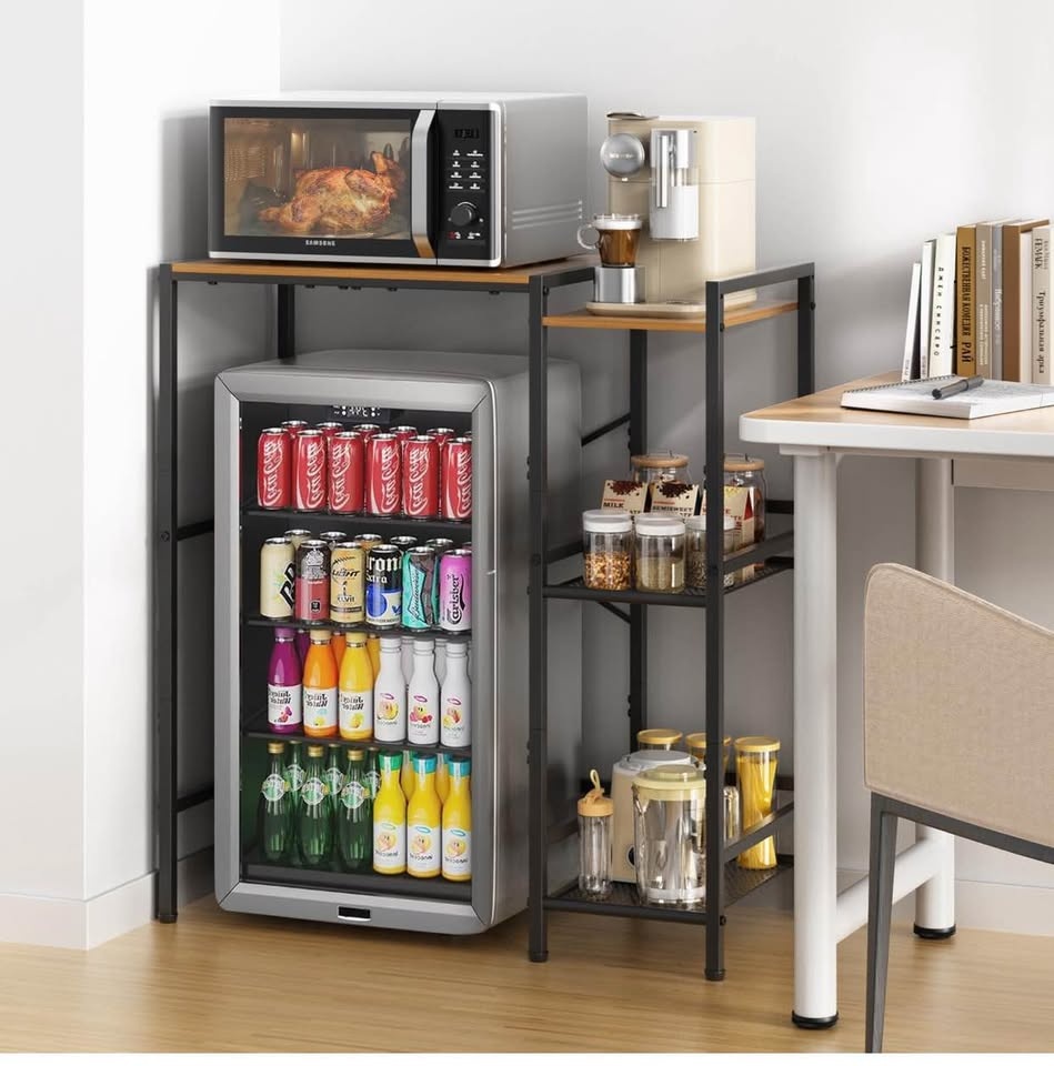 (New) Mini Fridge Stand with Storage Shelves - photo 2