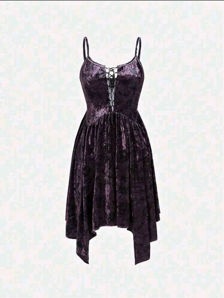 Romantic Purple Velvet Dress * Goth * Halloween * Vampire * NEW