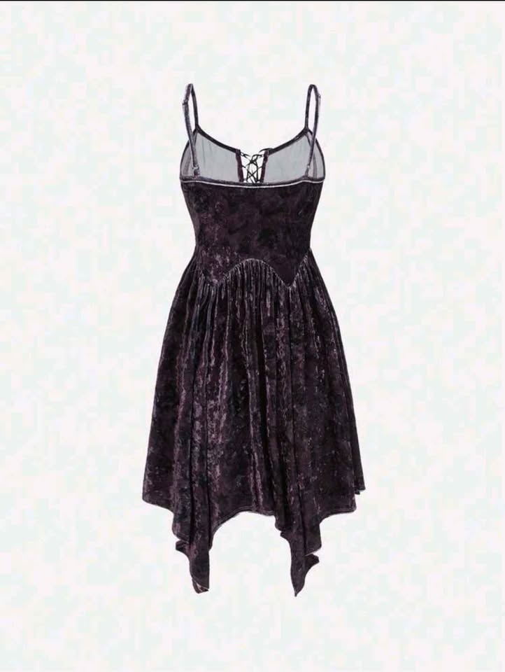 Romantic Purple Velvet Dress * Goth * Halloween * Vampire * NEW - photo 2