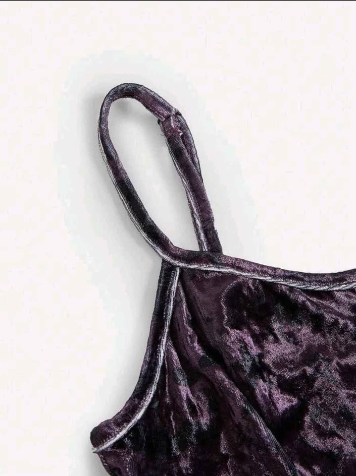 Romantic Purple Velvet Dress * Goth * Halloween * Vampire * NEW - photo 3
