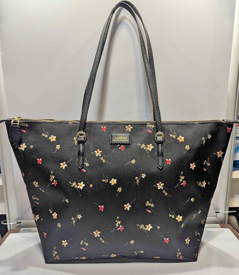 Lauren Ralph Lauren Floral Canvas Tote