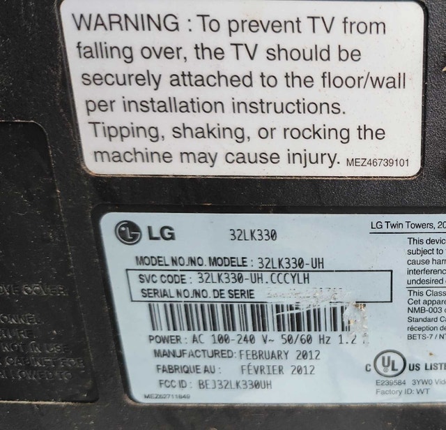 LG 32LK330 TV