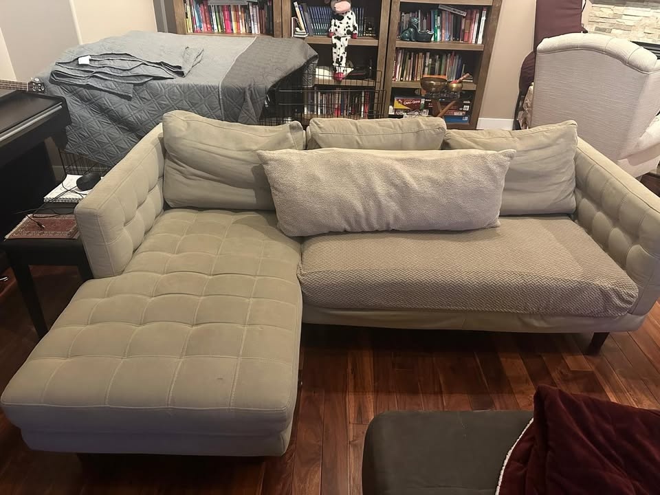 3 seats Sectional Sofa with Chaise – Light Grey - photo 2