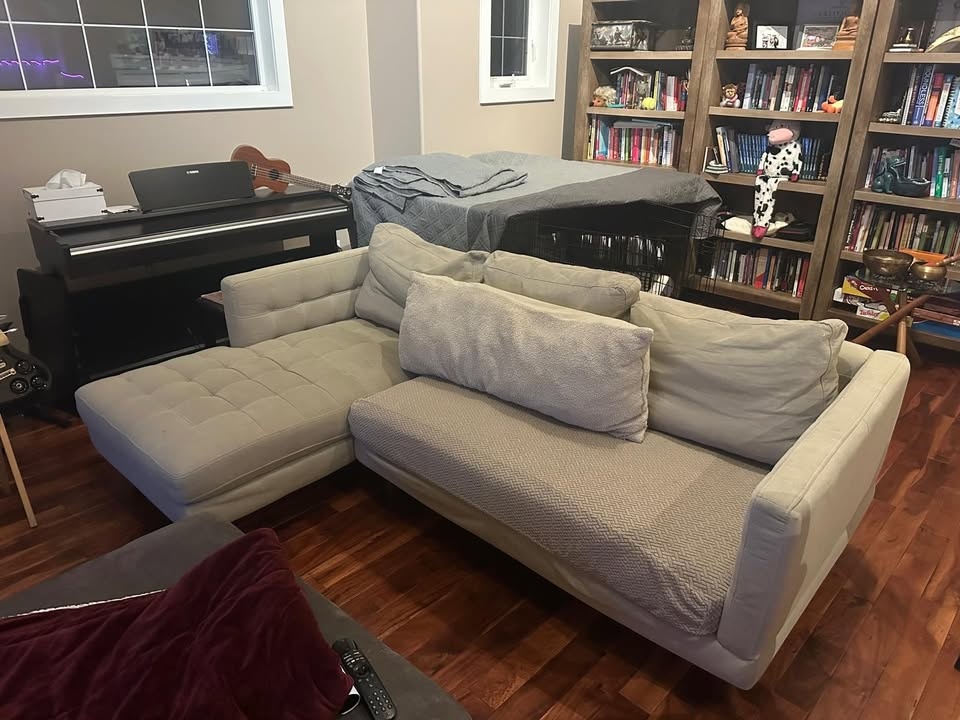 3 seats Sectional Sofa with Chaise – Light Grey - photo 3