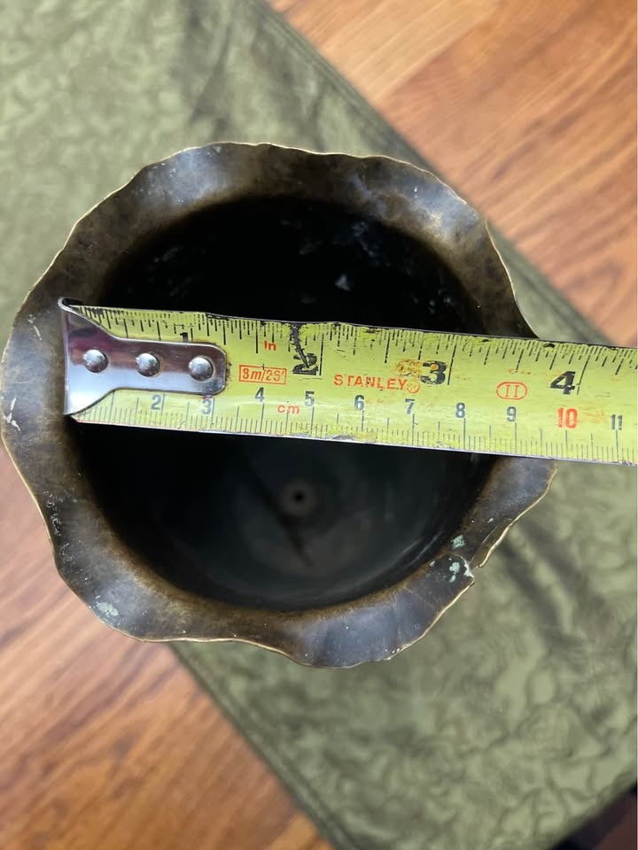 Rare WWII Brass Art Vase – 1942 Shell Casing Collectible - photo 2