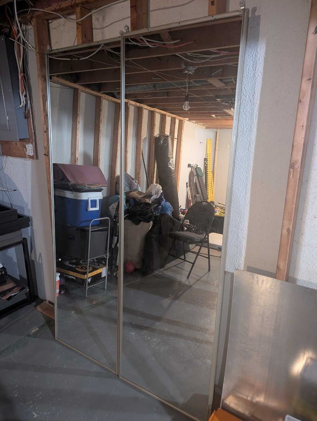 Mirrored Closet Doors X 2. 78" x 24 5/8"