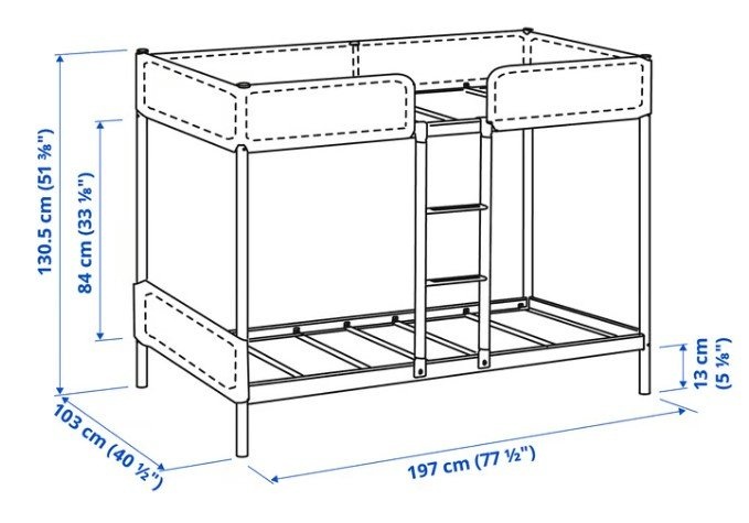 IKEA TUFFING Bunk Bed (Twin) 🥕 - photo 3