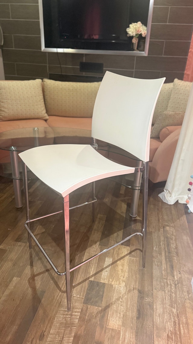 Modern White Bar Stools (Set of 3) - photo 5