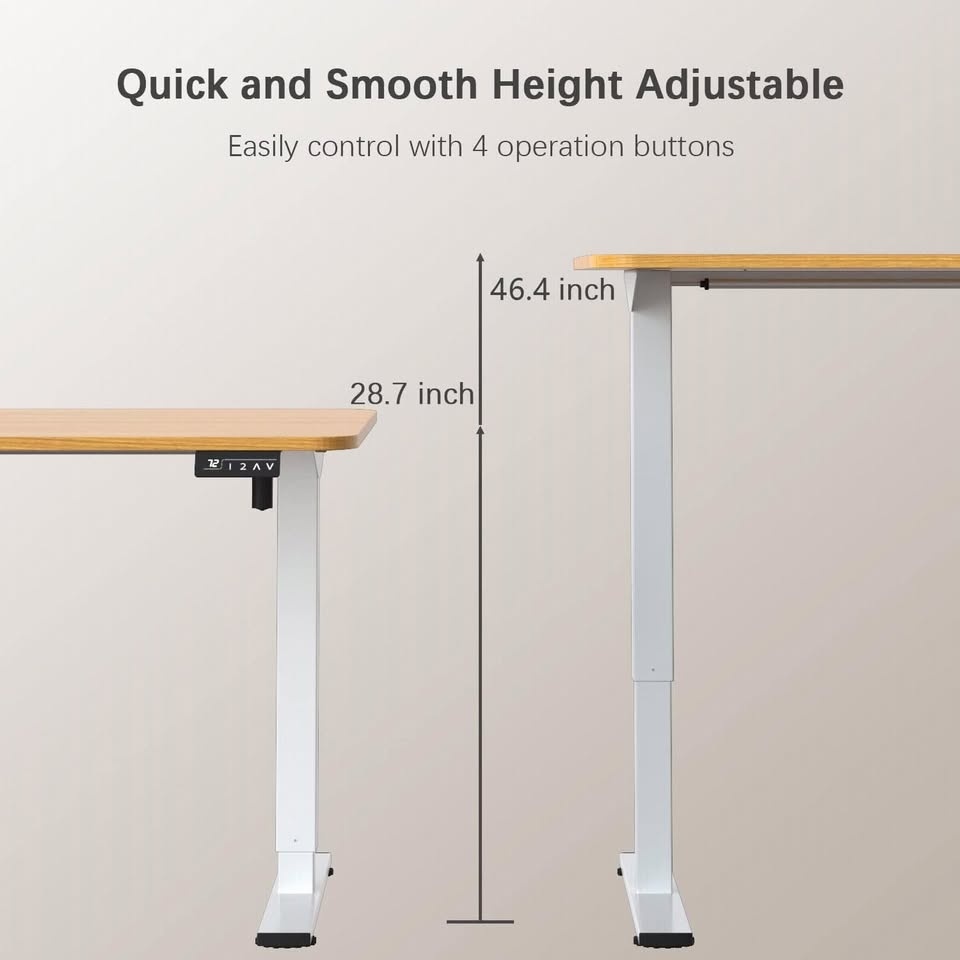 Furmax Electric Standing Desk - White - photo 3