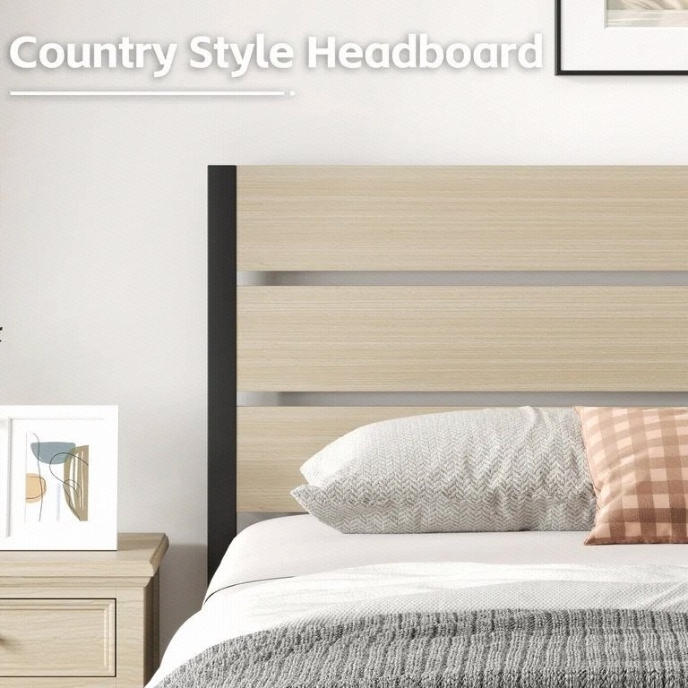 Fluest Queen Size Bed Frame with Headboard and Footboard - photo 3