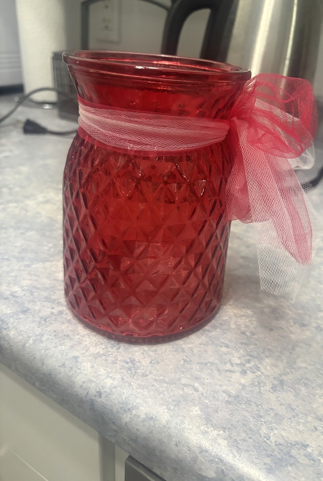 Red Glass Vase