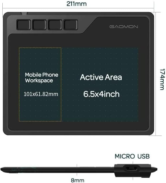 GAOMON S620 Graphics Tablet + Gift - photo 2