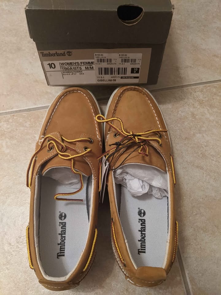 BNIB Timberland Leather Sneakers Boat Oxford, Women's size 10 - photo 3