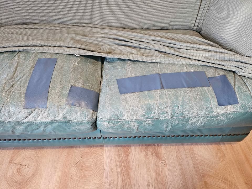 FREE: Natuzzi Sofa & Reclining Chair - Great with Covers! - photo 3