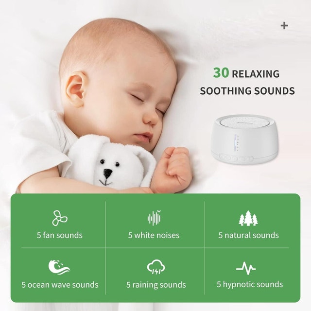 BNIB White Noise Machine, 30 Soothing Sounds, 36 Levels Volume C - photo 2