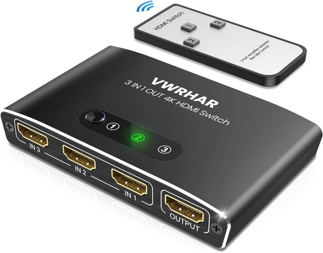 HDMI Switch 3 in 1 Out 4K UHD HDMI Splitter