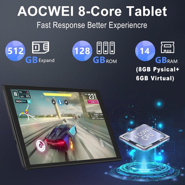 10 inch Tablet, 14GB+128GB, Octa-Core, Drop-Proof, HD IPS Displ - photo 2