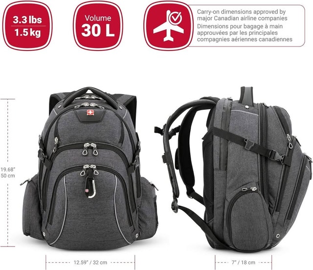 SWISSGEAR Carry-On Backpack with Rainproof Laptop Compartment- F - photo 2