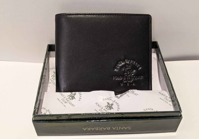 BNIB Genuine Men's Santa Barbara Polo Leather Wallet