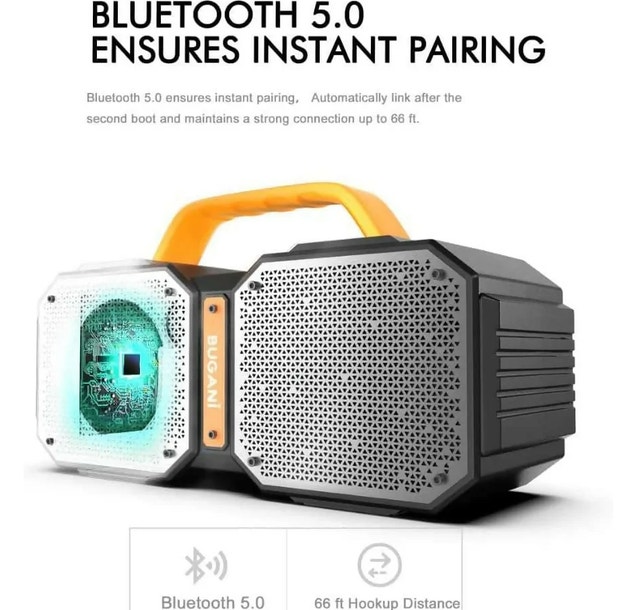 BNIB BUGANI Waterproof Bluetooth Indoor/Outdoor Speaker - photo 2