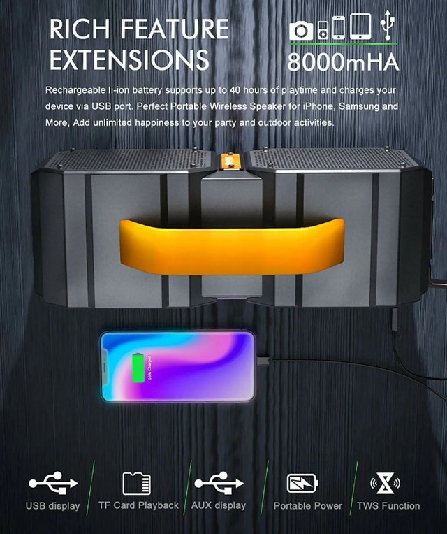 BNIB BUGANI Waterproof Bluetooth Indoor/Outdoor Speaker - photo 3