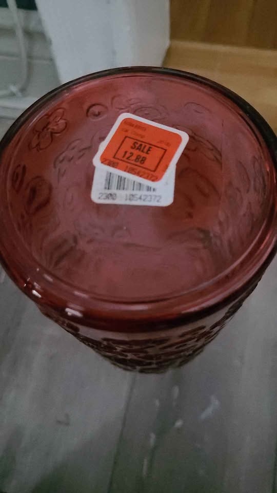 Red glass Bowls and Bottle - photo 4
