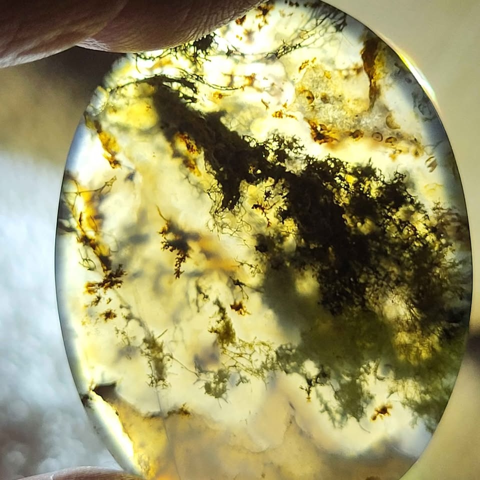 Moss Agate Crystal Cabochon - photo 3