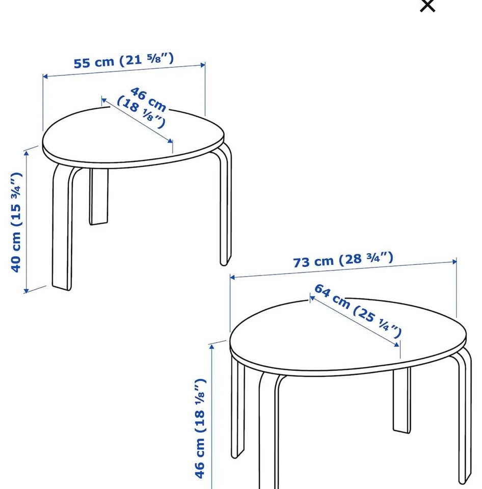 Ikea Svalsta nesting tables (birch) - photo 2
