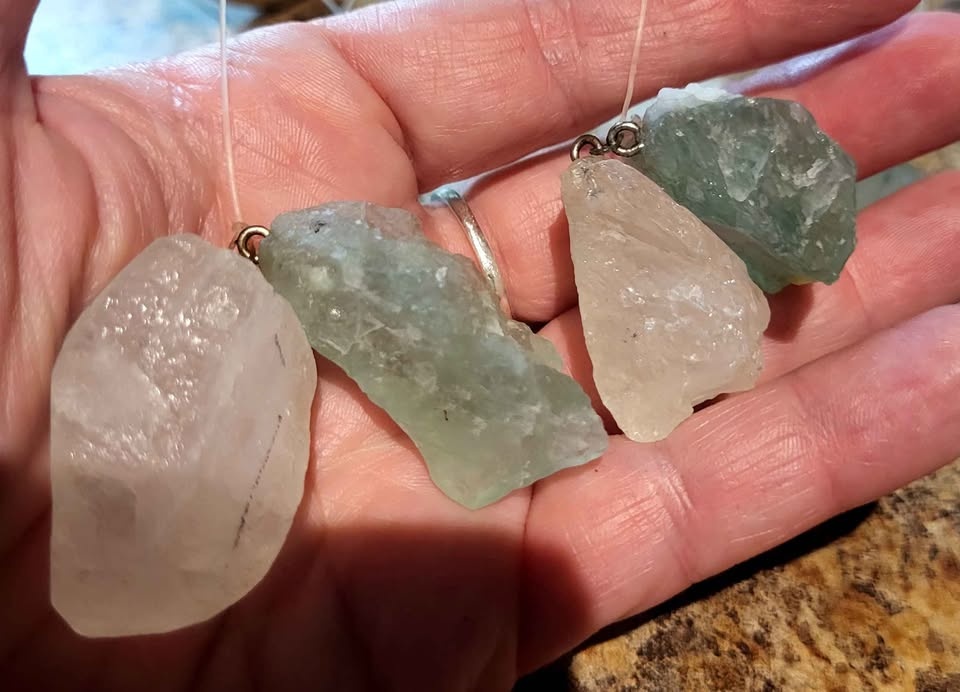 Crystal Wind Chime - Fluorite & Quartz - photo 2