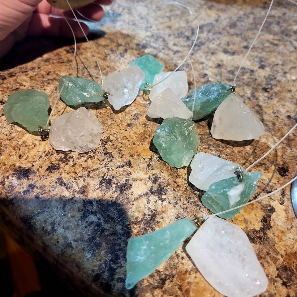Crystal Wind Chime - Fluorite & Quartz - photo 4