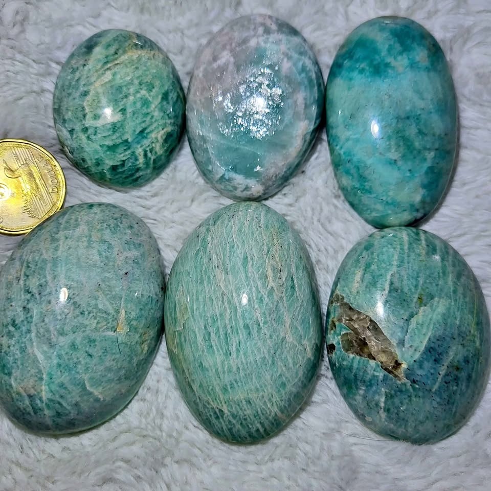 Amazonite Palm stones