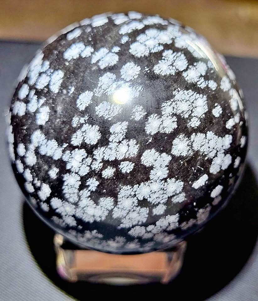 Snowflake Obsidian Sphere