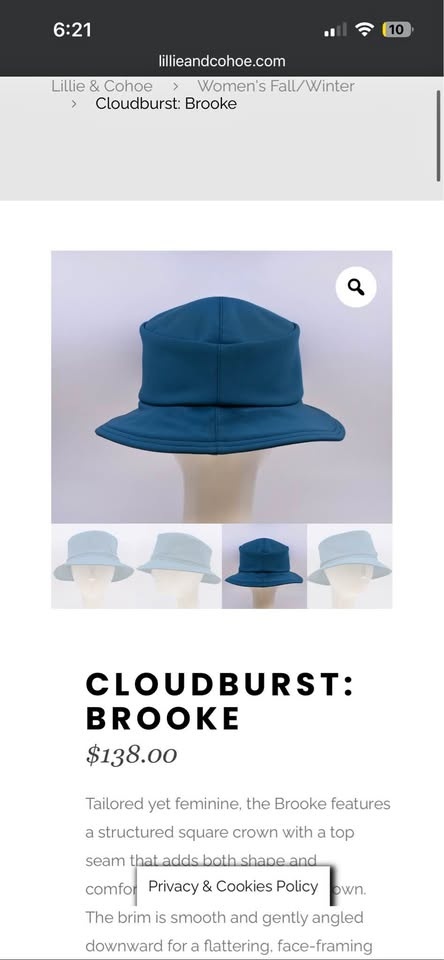 Size 2 Lillie and cohoe handmade bucket hat